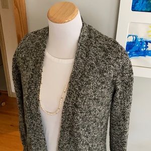 L.L. Bean Moss Green Catton Ragg Open Cardigan